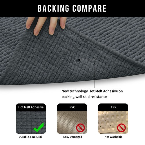 Super Absorbent Quick Dry Bath Mat Soft Chenille Mat Anti-Slip Floor Carpet AU - Picture 4 of 23