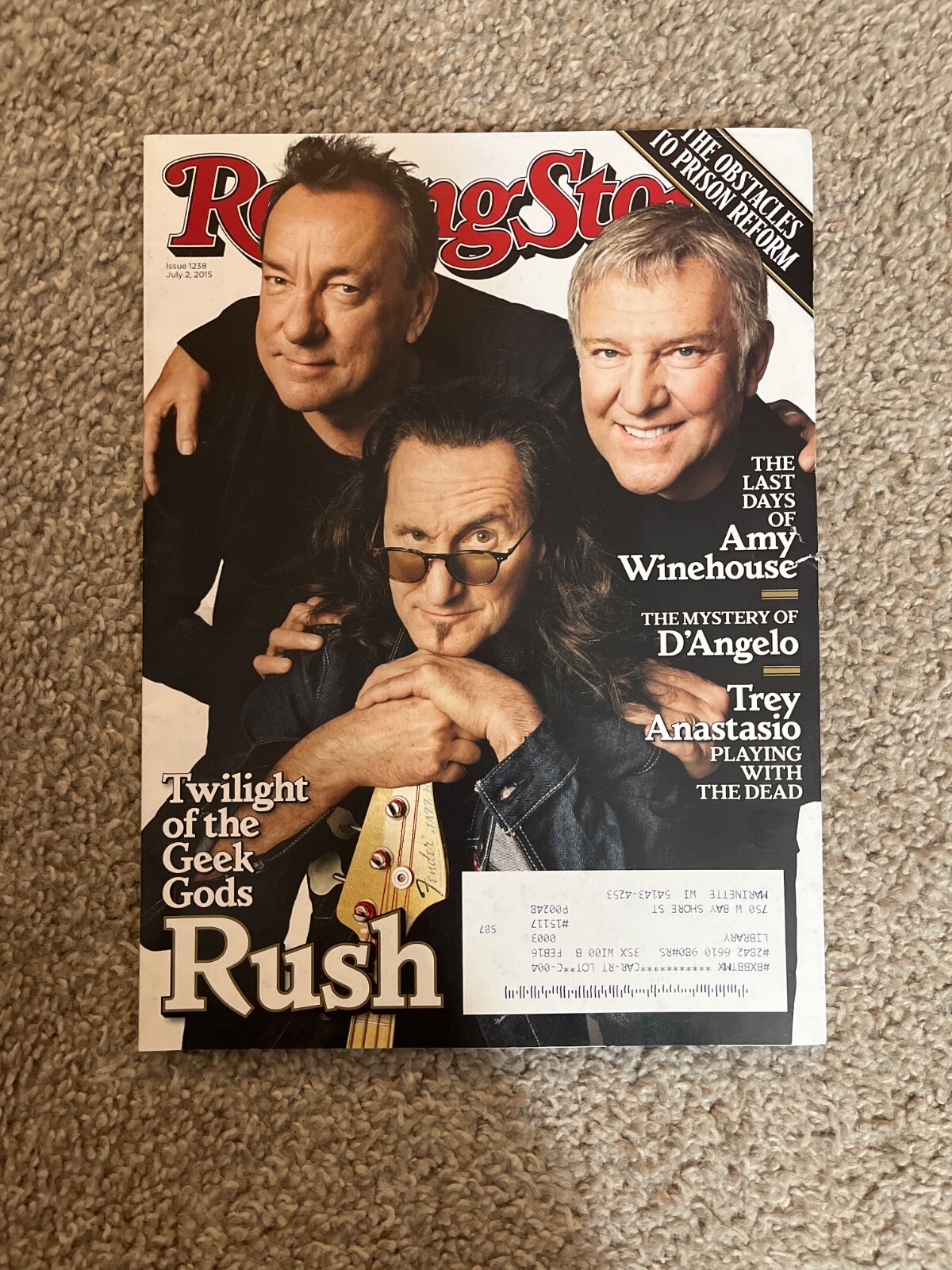 ROLLING STONE Magazine July 2, 2015 RUSH Cover