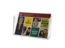 7.5"W Oversized Postcard Rack Open Back Brochure Display Holder