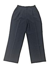 Vintage Kasper Dress Pants Business Black Lined Straight Pleats Hight Waist 8P