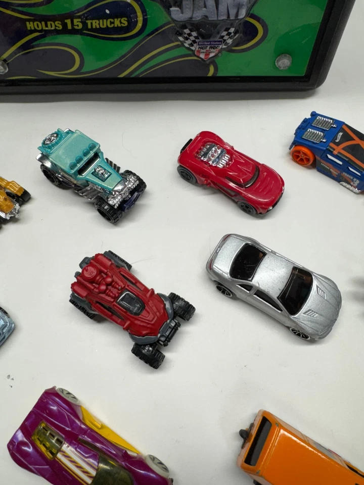 Grave Digger Hot Wheels Monster Jam Truck Carrying Case With 25+ matchbox Cars - Image 3 of 4