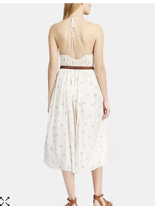 Vestido Polo Ralph Lauren Plisado Floral Midi Talla 6 Usado  Foto 3 de 4