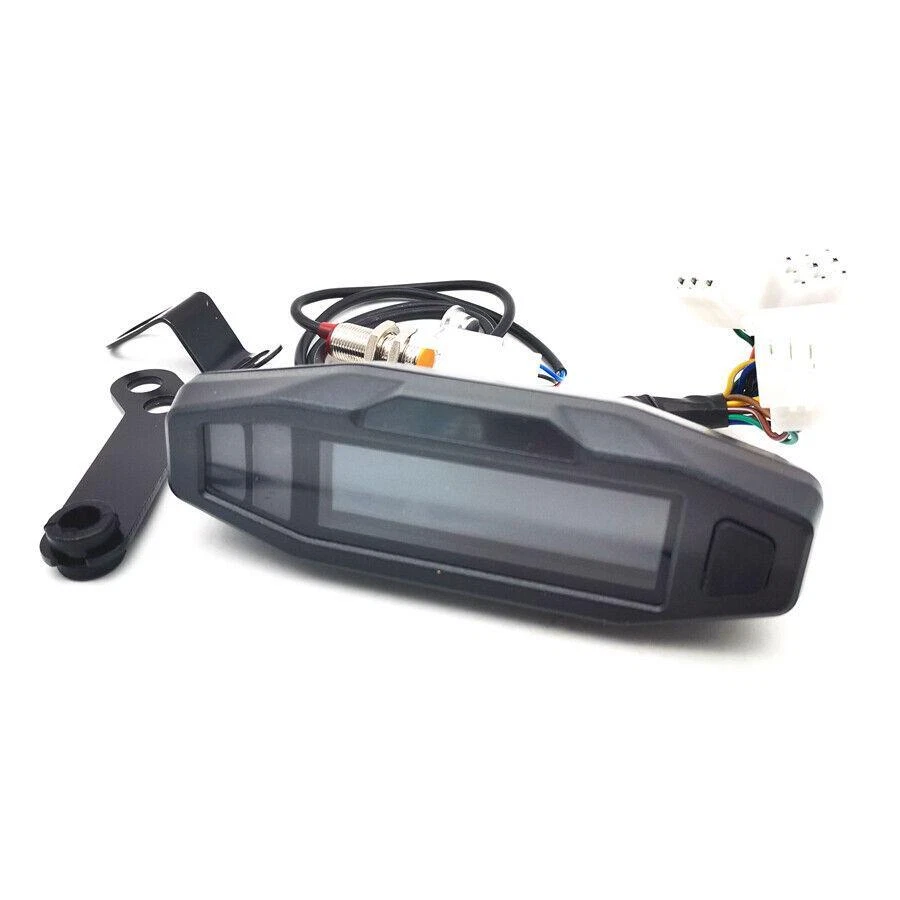 LCD Digital Moto Velocímetro Odómetro Tacómetro Barra Medidor Con Soporte Foto 4 de 4