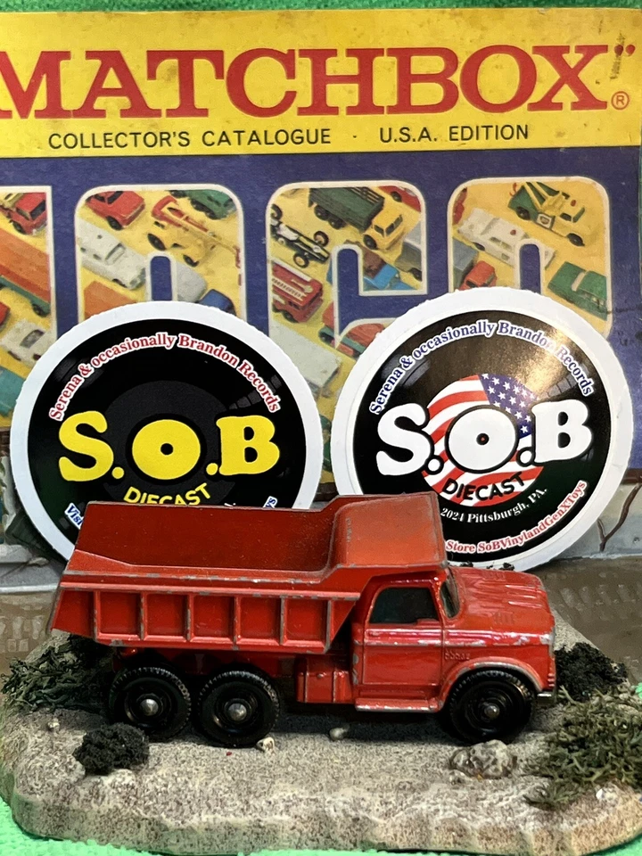 Camión volquete Lesney Matchbox 1966 n.º 48 rojo diecast excelente estado Foto 4 de 4