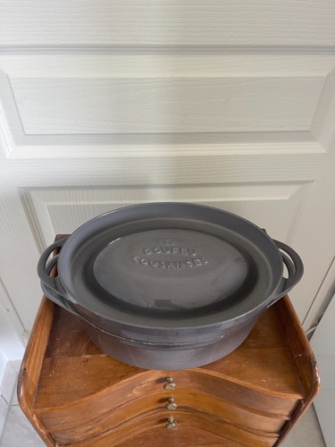 Vintage Gray Enamel Cast Iron DOUFEU LE CREUSET FRANCE - Picture 2 of 8
