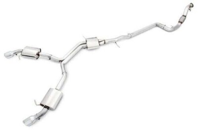 AWE 3020-33026 Tuning for Audi B9 A4 Track Exhaust Dual Outlet-Black Includes DP