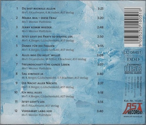Bergkristall - Du bist niemals allein - CD Album, 12 Tracks, 2001 AST Records - Picture 2 of 2