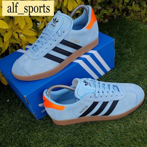 ❤ BNWB & Genuine Adidas Originals ® Gazelle Trainers Clear Sky Orange UK Size 9 - Picture 5 of 19