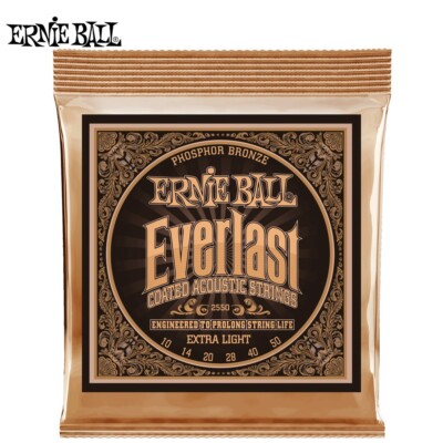 Ernie Ball 2550 Everlast Coated Phosphor Bronze Acoustic Guitar Strings 10-50