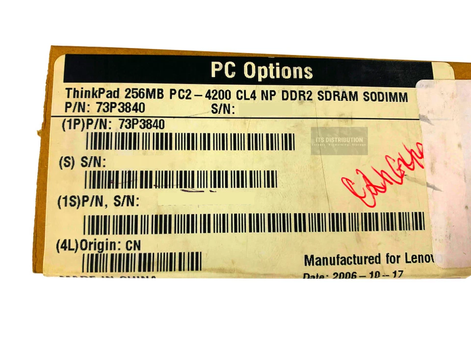 73P3840 I GENUINE New Sealed IBM 256MB DDR2 SDRAM Memory Module 256MB (1 x 256) - Image 2 of 4