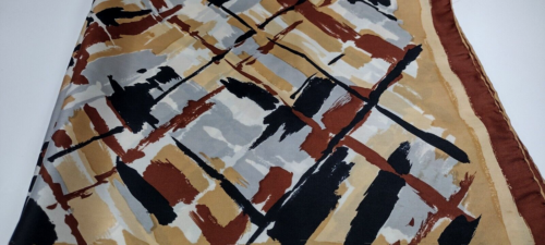 ANNE FOGARTY Abstract ALL SILK Scarf Vintage JAPAN Signature David E. Schwab - Picture 11 of 22