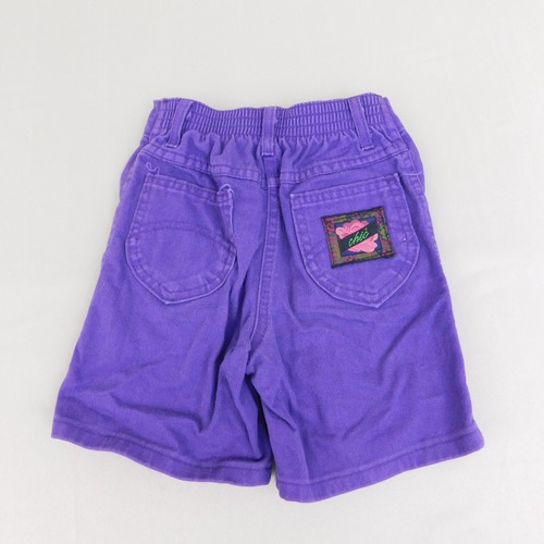 2pc Lot Vintage 90s Chic Kids Denim Shorts Girls Size 6 Pink & Purple #2073 - Picture 13 of 16