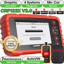 2024 LAUNCH X431 CRP123X V2.0 Car OBD2 Scanner Diagnostic Tool ETS DPF ABS Reset