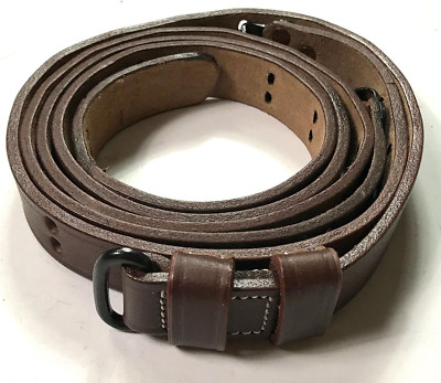 US M1 Garand Rifle Sling M1907Leather Sling Leather&Steel Hardware(Russet Brown)
