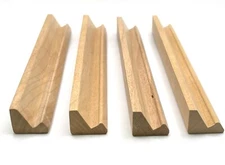 Scrabble Wood Tile Racks Set of 4 Letter Holders Square Edge Genuine Game Parts