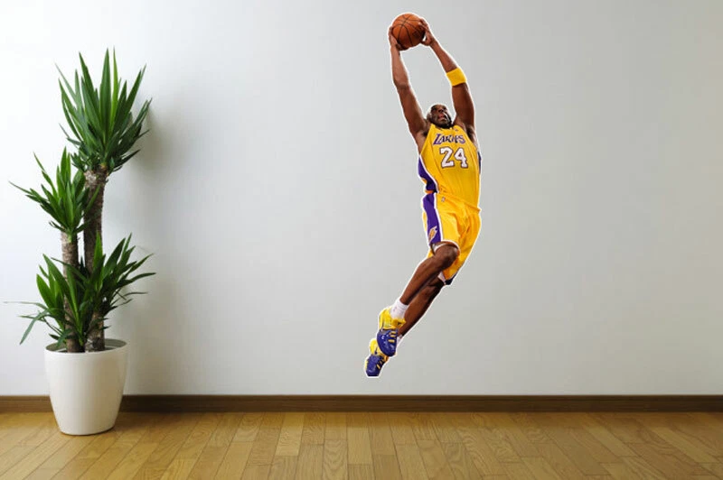 Kobe Bryant Wall Decal Los Angeles Lakers Sticker Reusable Removable Cling KB3 - Image 1 of 1