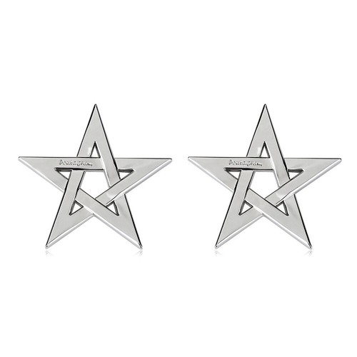 2 Pcs Metal Star of David Hexagram Logo Side/Rear/Front Emblem Badge Sticker - Picture 6 of 11