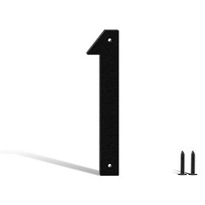 5 Inch Metal House Numbers and Letters, Black Modern Address Signs, Outdoor M...