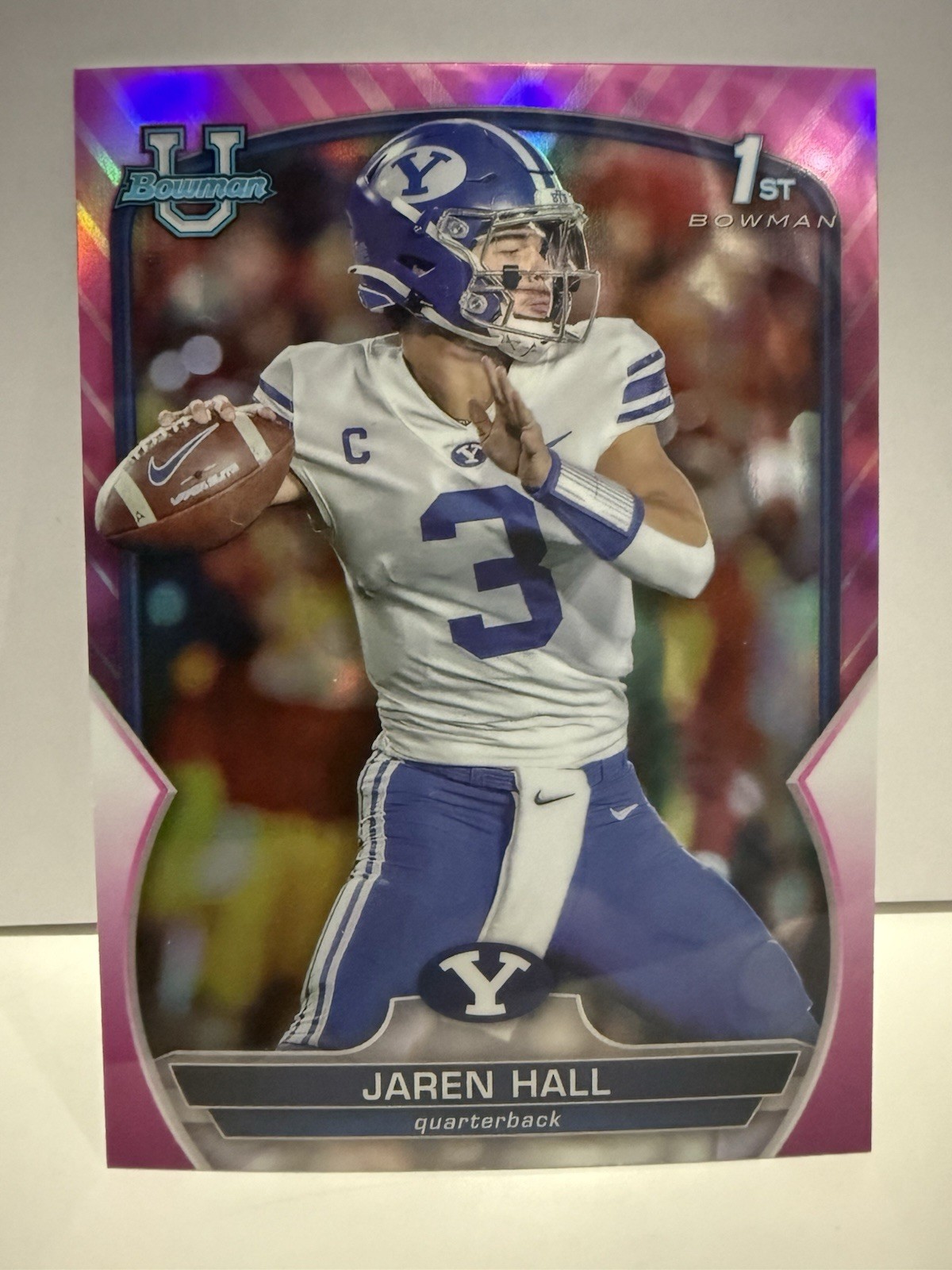 2022 Bowman University Chrome #85 Jaren Hall Pink Refractor