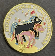 IBEW Brotherhood BLACK GOLD Challenge Coin Here’s Your F’ing Unicorn