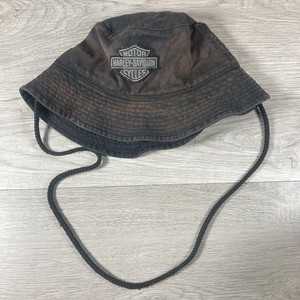 Vintage Harley Davidson Motorcycles Bucket Hat Cap Size L/XL *FLAWS*