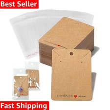 Versatile Earring Cards for Jewelry Display   100 Pcs with Packaging Bags