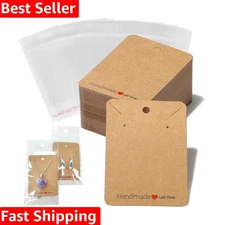 Versatile Earring Cards for Jewelry Display – 100 Pcs with Packaging Bags