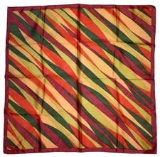 1975 Totes Rain Scarf Artsy Geometric Silky Polyester Italy 27 VTG