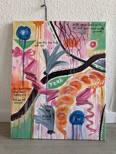 Abstraktes Acrylbild auf Leinwand/ modern & einzigartig, Unikat 51x41 cm