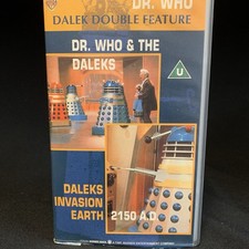 Doctor Who VHS Video Cassette Dalek Double Feature Daleks Invasion Earth 2150 AD