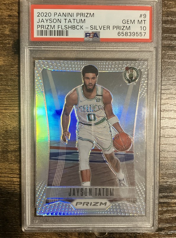 2020-21 Panini Prizm - Prizm Flashback Jayson Tatum #9 Silver Prizm PSA 10