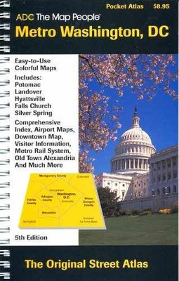 Metro Washington, D.C., Pocket Atlas - Spiral-bound, by ADC the Map - Acceptable