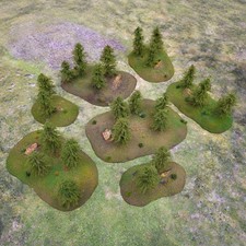 Handmade Terrain Scenery with Realistic Trees Hills Forests Wargames D&D Railway