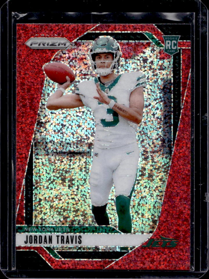 2024 Prizm Jordan Travis RC Red Sparkle Rookie #359 Jets
