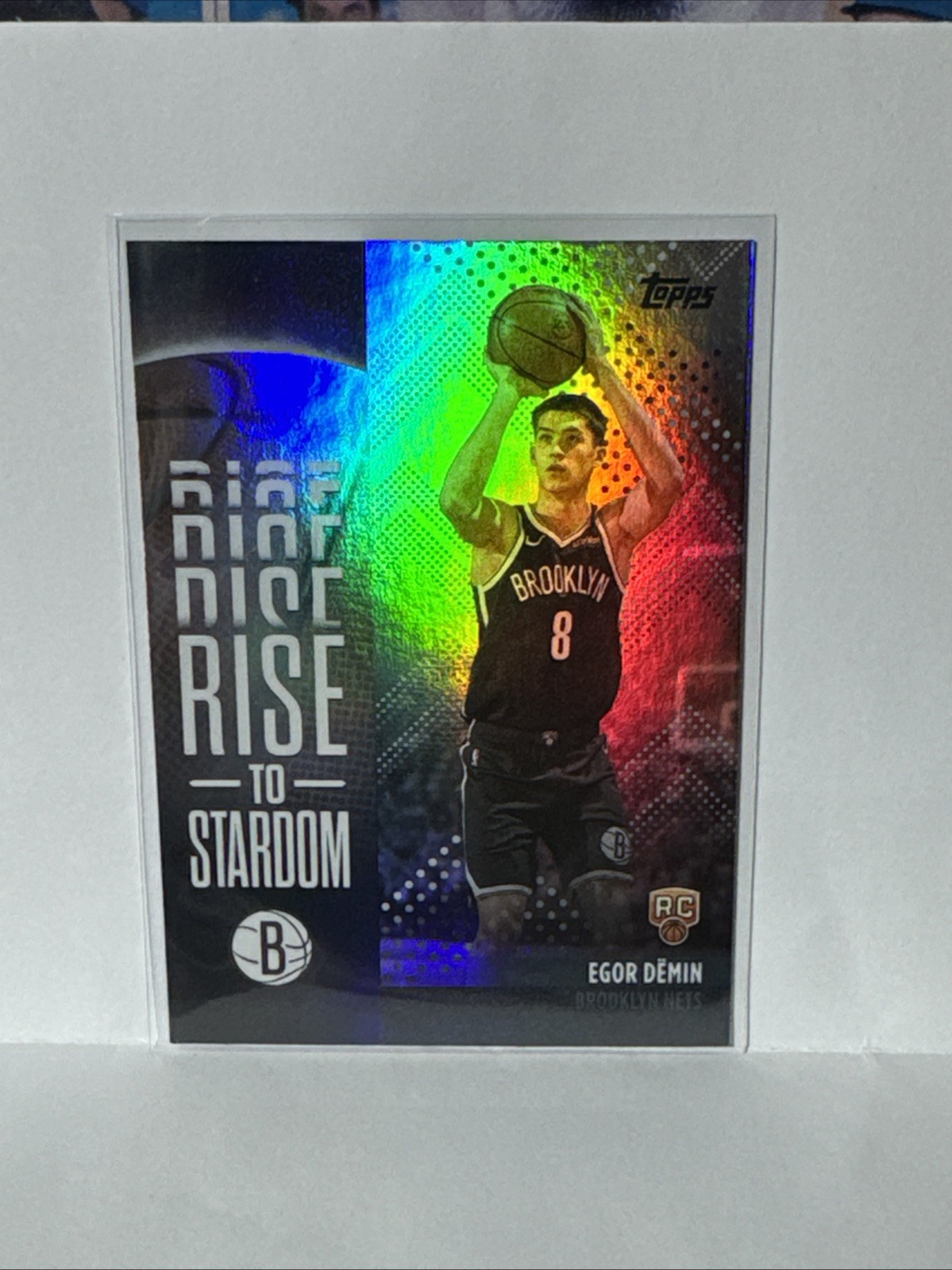Egor Demin 2025-26 Topps Rise to Stardom Rainbow Holo Foil RC #RTS-8 Nets