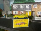 VINTAGE LESNEY-MATCHBOX 1-75 SERIES No32B YELLOW E-TYPE JAGUAR, WIRE WHEEL BOXED