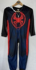 Spider-Man Across The Sprider Verse Zip Up One Piece Boys Size 10 Nerdy Pajamas