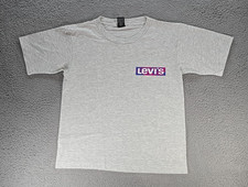 VTG Levi s Gray T Shirt 560 Graphic 90 s Crew Neck Boy's Medium NEW Deadstock SS
