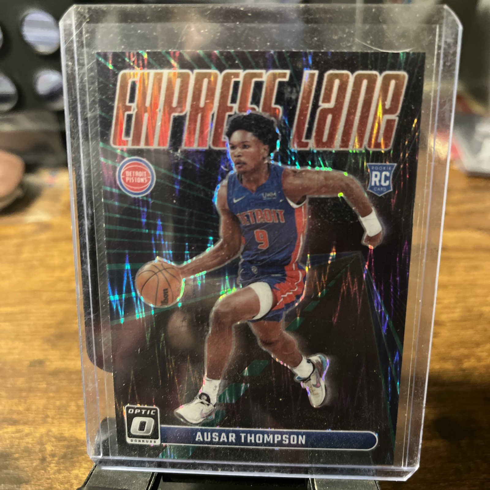 2023-24 Panini Donruss Optic - Express Lane Ausar Thompson #18 Green Shock Prizm