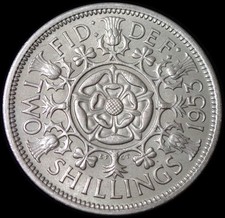 UK Two Shillings 1953 Elizabeth II Coin WCA C251