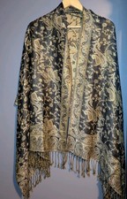 Pashmina Scarf Wrap Shawl 27 1/2 X 6ft Silk And Pashmina As Is