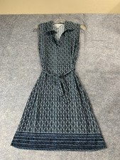 Max Studio Women’s Size M Collared Midi Dress Geometric Casual Basic Staple