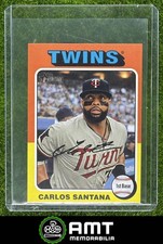 Carlos Santana 2024 Topps Heritage High Number 1975 Minis Minnesota Twins #663