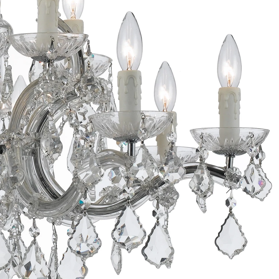 Crystorama Lighting Group 4379-CL-MWP Maria Theresa 12 luces 30"W - Cromo Foto 4 de 4