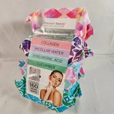 Precision Beauty Make-Up Removing Cleansing Wipes MULTIPURPOSE 4 Packs = 160