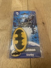 DC Comics Batman Logo Black/Yellow Keyring / Keychain NEW NIP