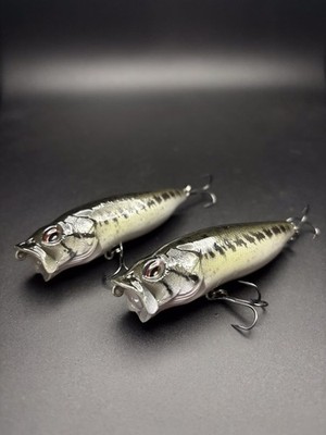 2 Custom Painted Pop Max Top Water Poppers