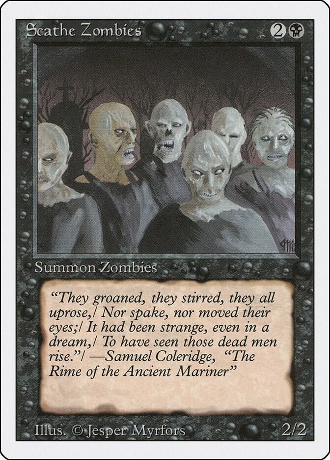 Scathe Zombies Common Revised Edition Magic: The Gathering Lightly Played