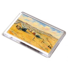 FRIDGE MAGNET - The Caravan Site, Trecco Bay, Porthcawl (a) - Vintage Art Style