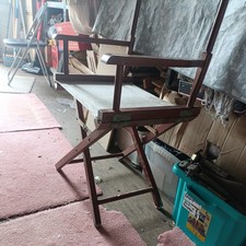 Hardwood Director Chair. Cream needs love